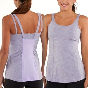 LULULEMON Active Strength Tank Gray Lavender 6